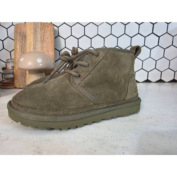 UGG Neumel Burnt Olive Suede Boots Size 5 - Picture 4 of 10